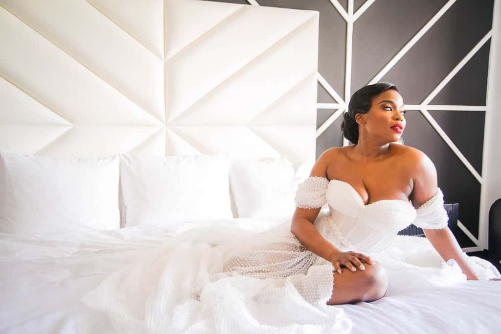 Shop the Stunning Pearl-Detail Corset Bridal Gown - Image 2